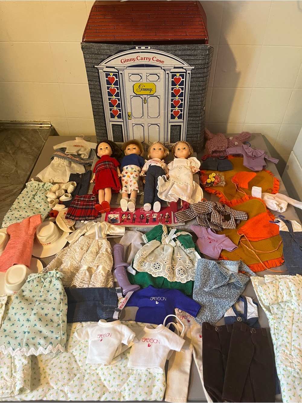Vintage The World of Ginny Sasson Doll & Accessory Lot with Case